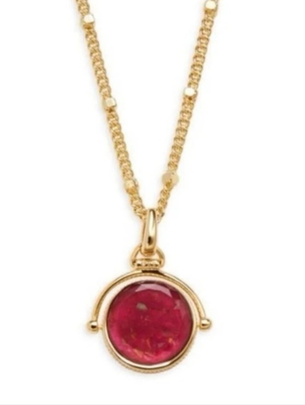 KENDRA SCOTT Dira Reversible Pendant Necklace Orchid Iridescent Illusion Coin
